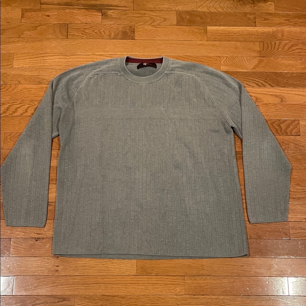 OCI Men’s Gray Ribbed Long Sleeve Sweater -  size XL